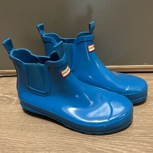 HUNTER Royal Blue Rain Boots Kids Boy 3 / Girl 4